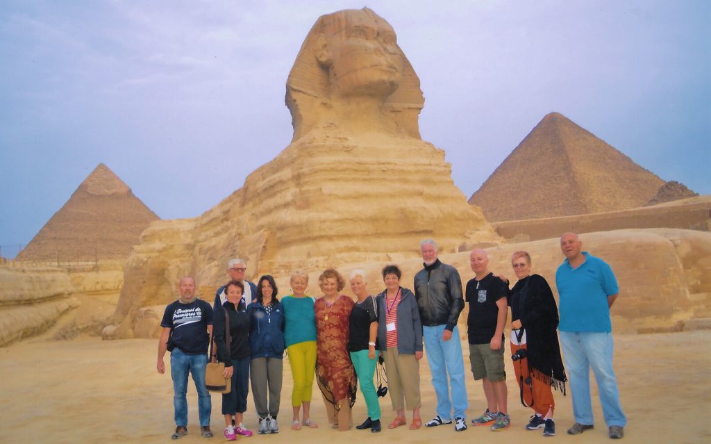 tour of Egypt group at Sphinx